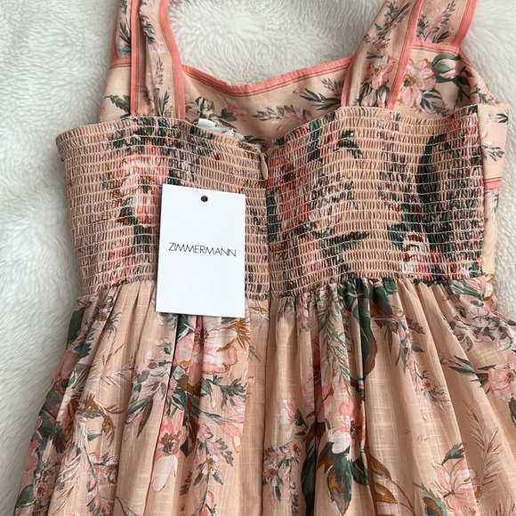 Zimmermann Moonshine Shoulder Tie Midi Dress NWT - Picture 3 of 7